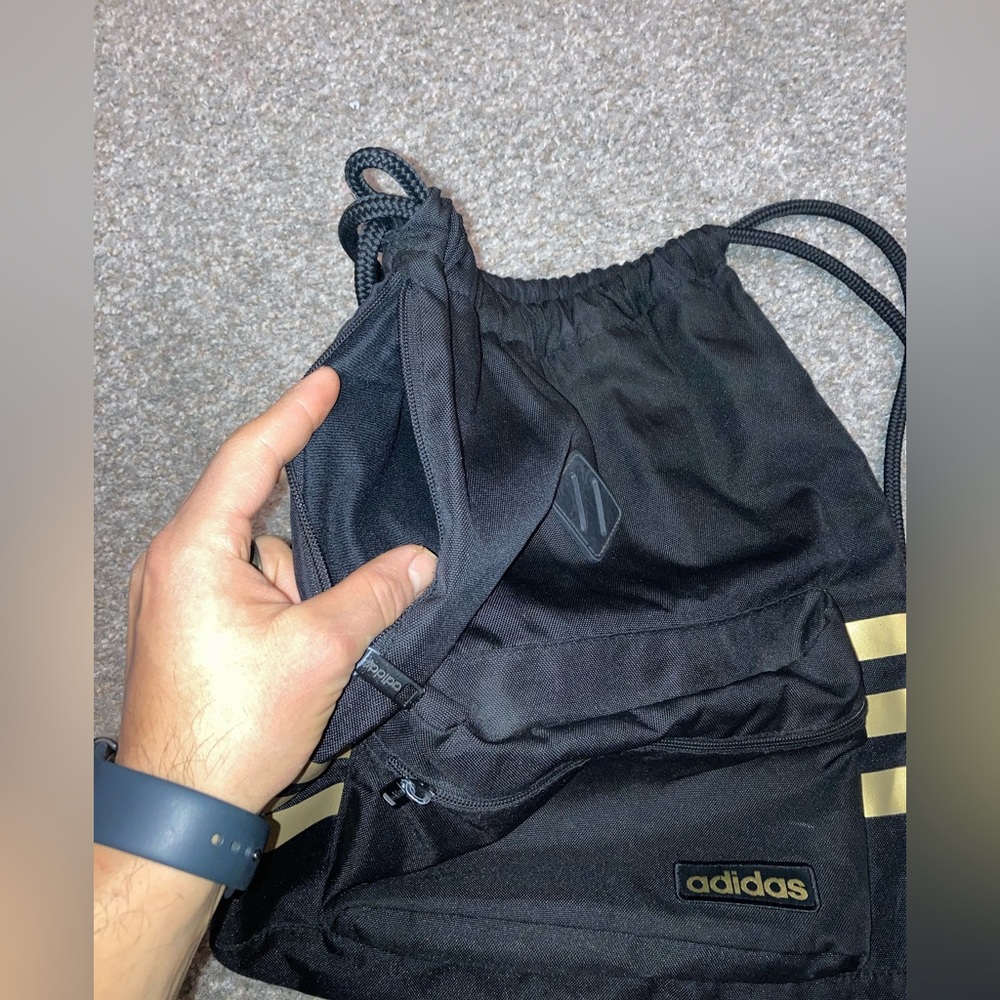Adidas Black Gold Drawing Bag - Picture 2 of 2